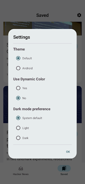Settings Screen